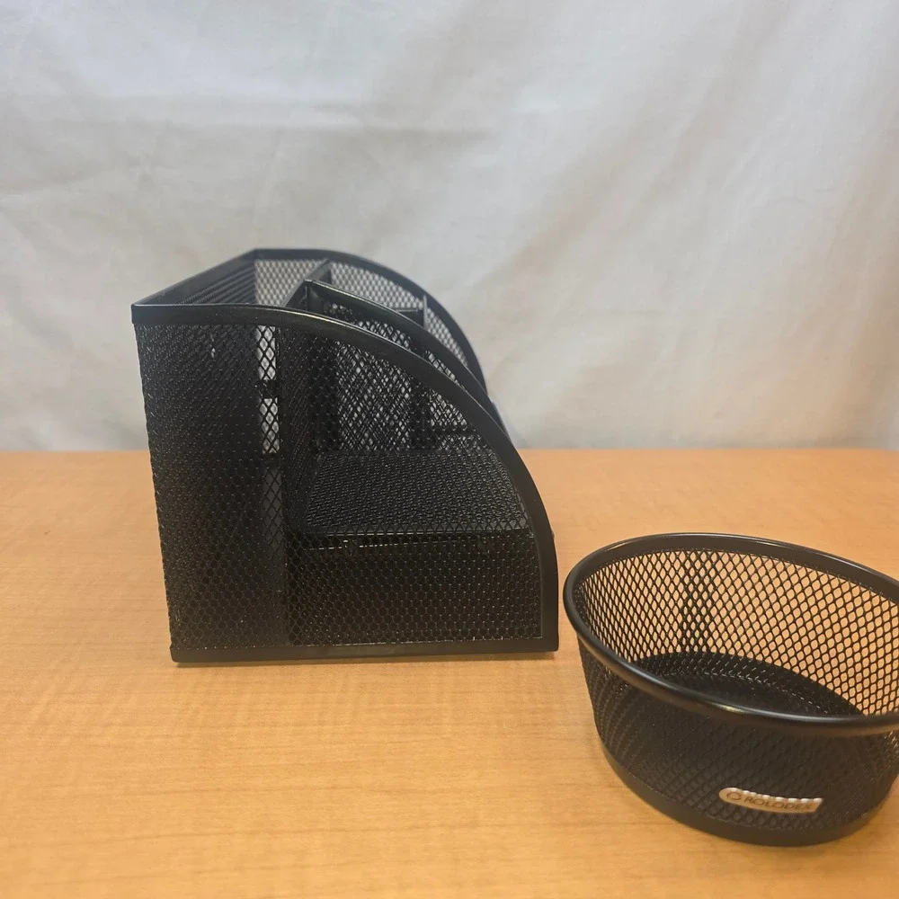 EasyPAG Mesh Desk Organizer Drawer Office Desktop Rolodex Clip Dish Black